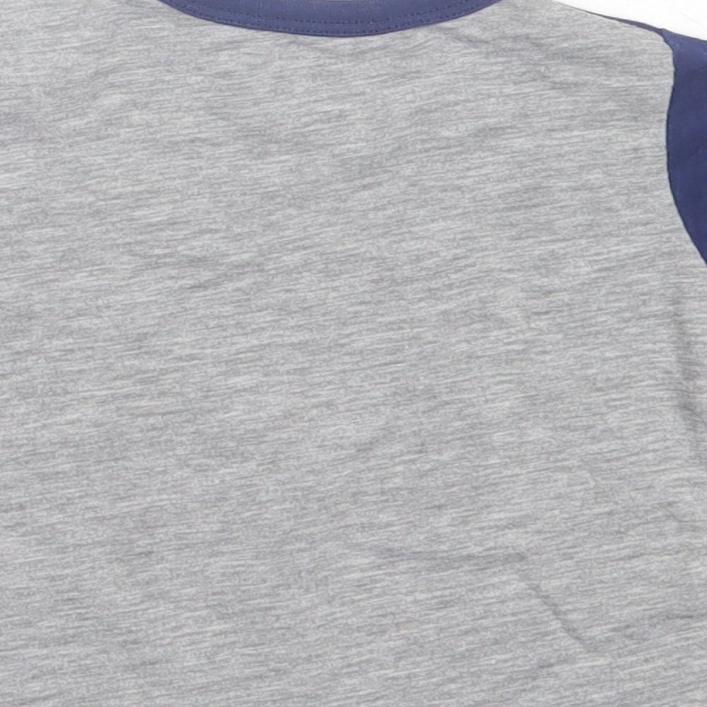 NEXT Boys Grey  Polyester Basic T-Shirt Size 3-6 Months Crew Neck Pullover