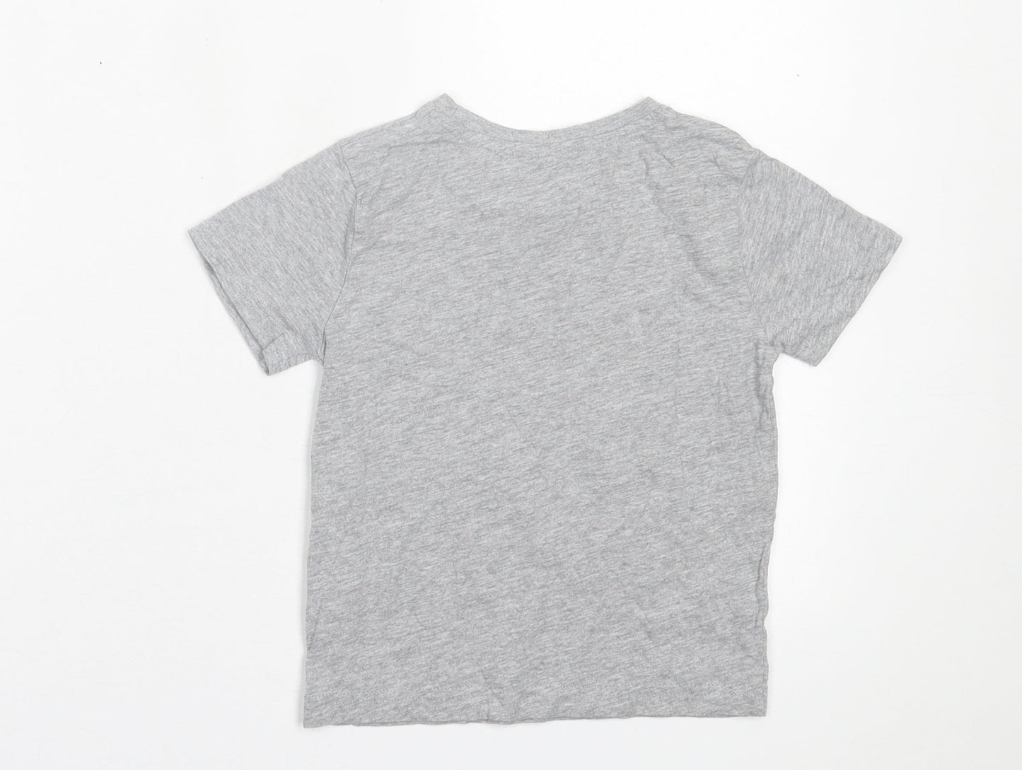 Primark Boys Grey  Cotton Basic T-Shirt Size 2-3 Years Crew Neck Pullover