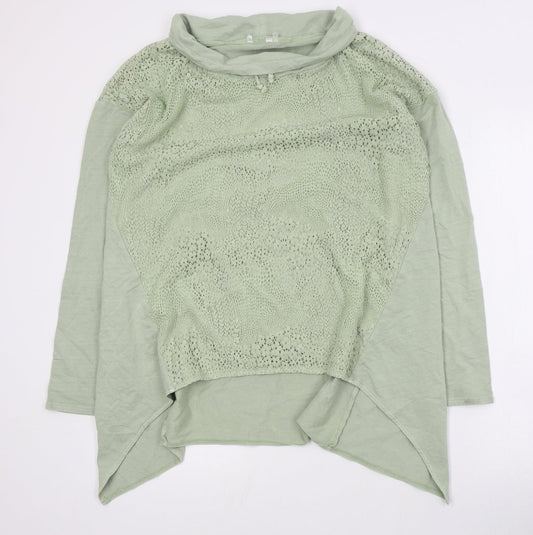 Preworn Womens Green  Cotton Pullover Sweatshirt Size M  Pullover