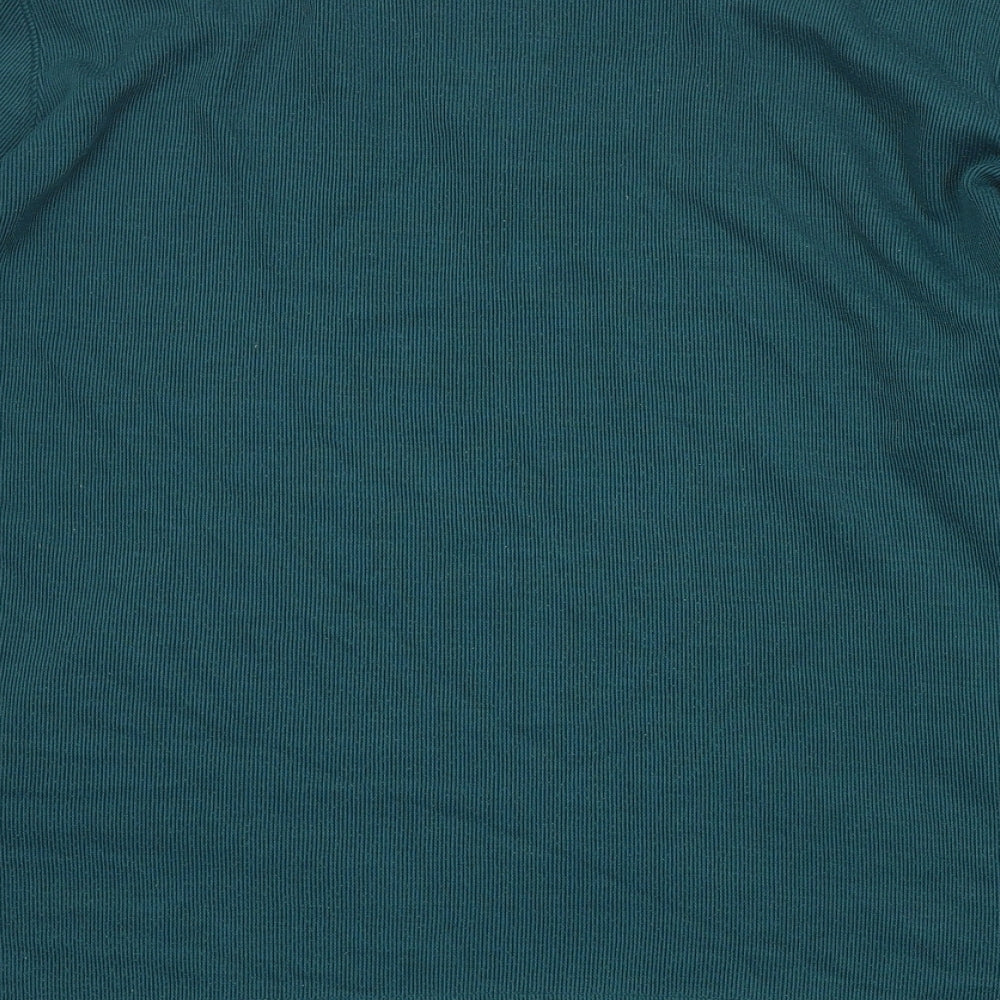 Bonmarchr Womens Green Round Neck  Polyester Henley Jumper Size L