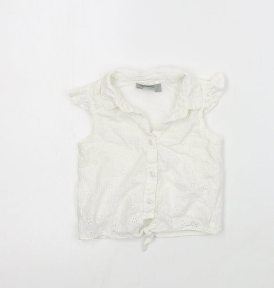 Primark Baby White  Cotton Basic Button-Up Size 12-18 Months Collared Button