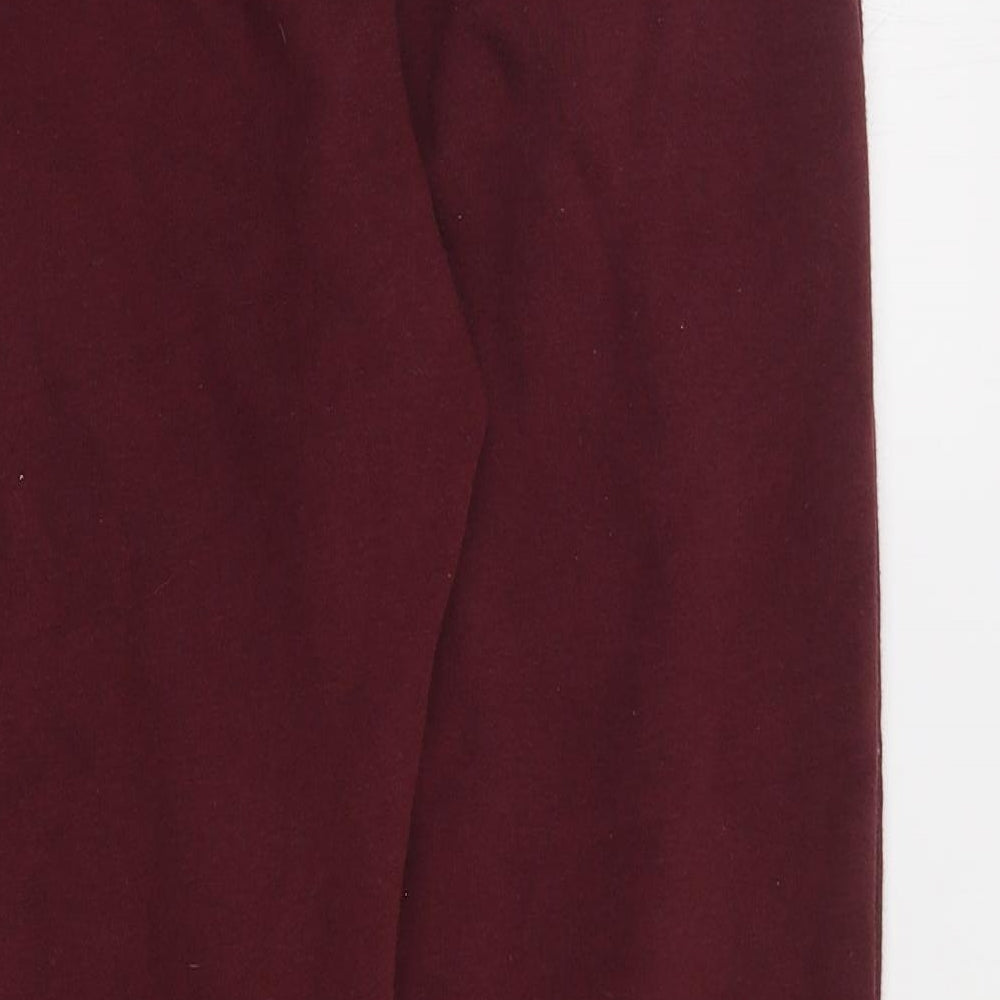 New Look Girls Red  Cotton Jogger Trousers Size 9 Months  Regular Drawstring