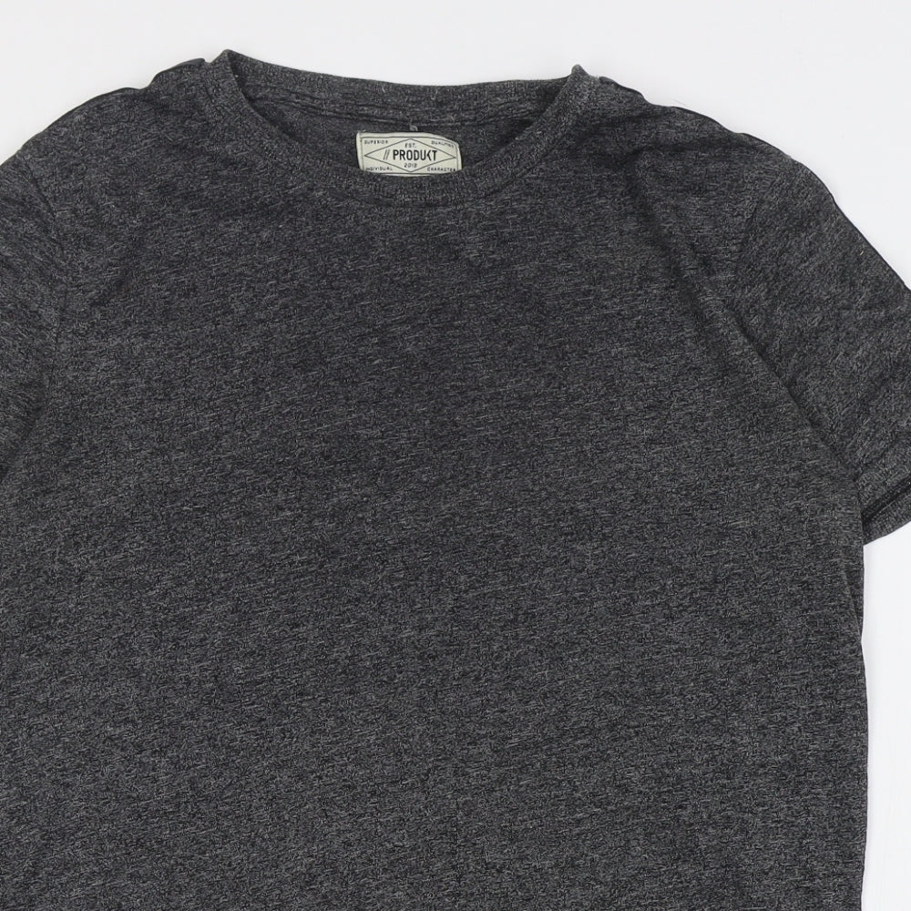 Produkt Mens Grey  Cotton  T-Shirt Size S Crew Neck