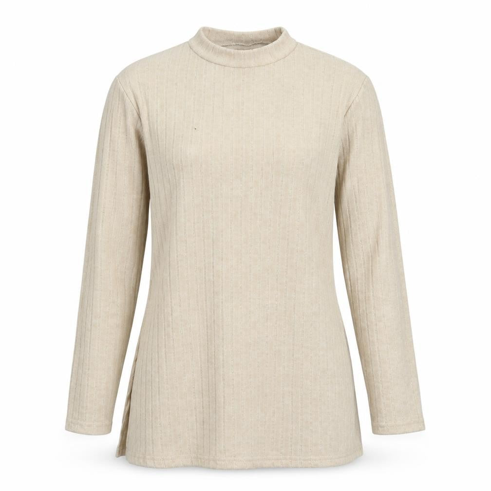 SheIn Womens Beige Round Neck  Polyester Pullover Jumper Size L