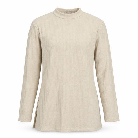 SHEIN Womens Beige Round Neck  Polyester Pullover Jumper Size L