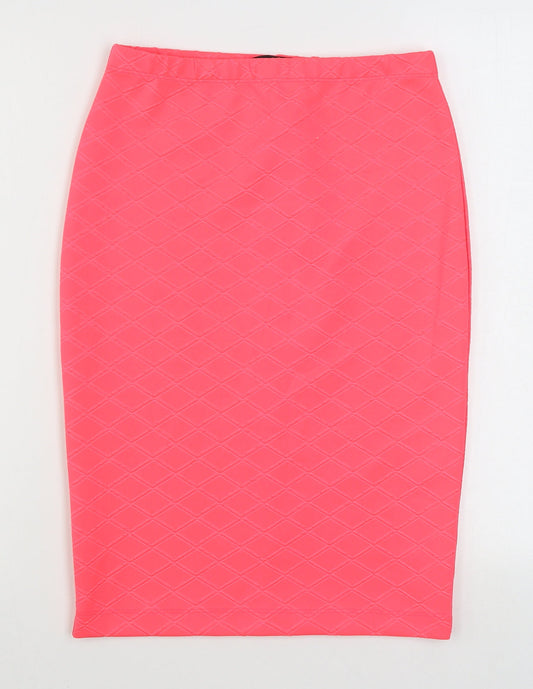 Dunnes Stores Womens Pink  Polyester Straight & Pencil Skirt Size S