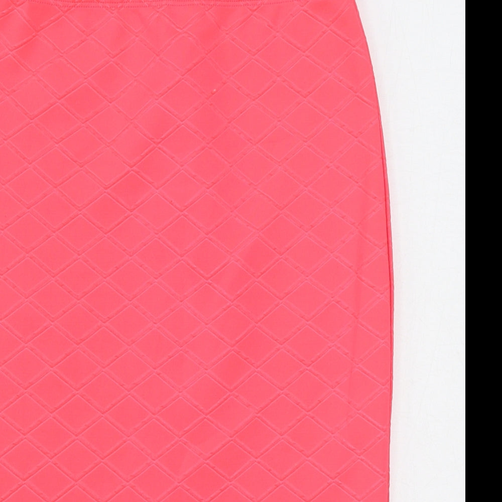 Dunnes Stores Womens Pink  Polyester Straight & Pencil Skirt Size S