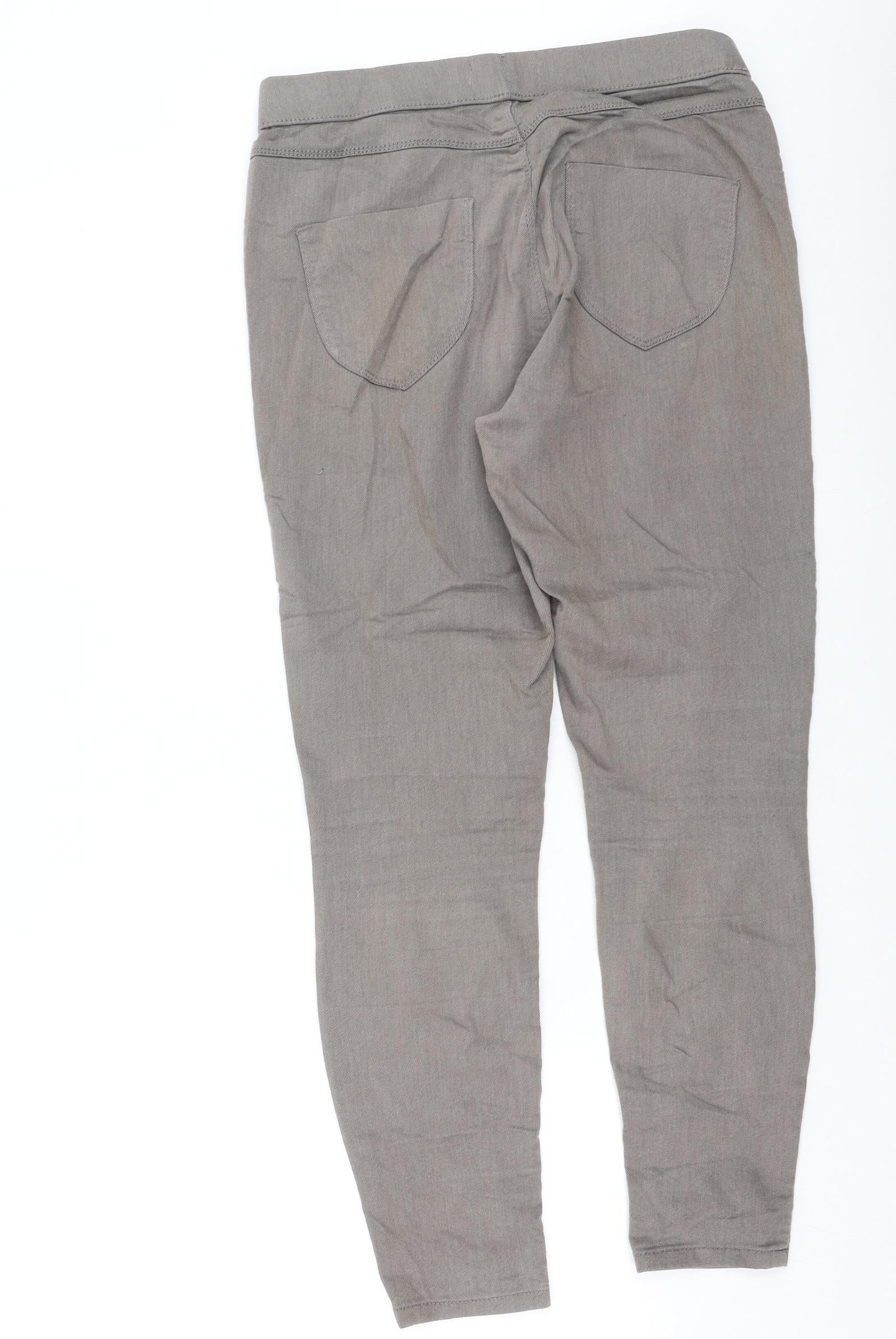 Dorothy Perkins Womens Brown  Cotton Trousers  Size 12 L27.5 in Regular