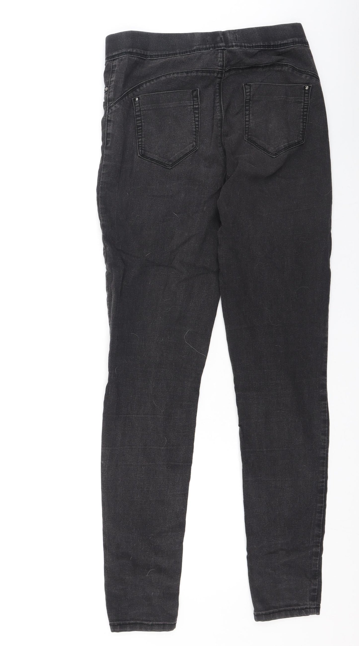 Denim & Co. Womens Black  Cotton Skinny Jeans Size 12 L27 in Regular
