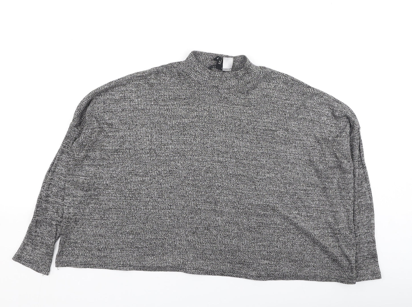 Divided Womens Grey High Neck  Polyester Pullover Jumper Size L