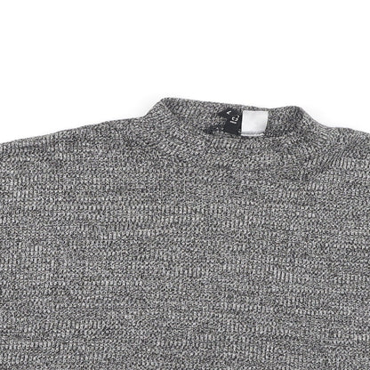 Divided Womens Grey High Neck  Polyester Pullover Jumper Size L