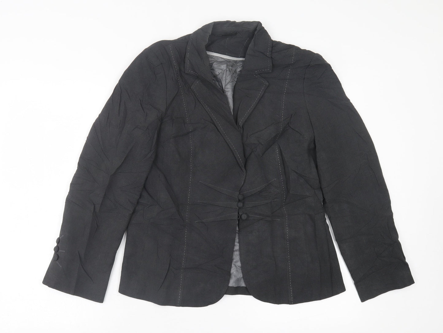 Marks and Spencer Womens Grey   Jacket Blazer Size 14  Button