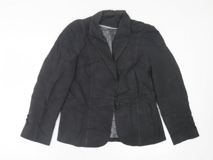 Marks & Spencer Womens Grey   Jacket Blazer Size 14  Button