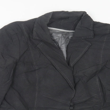 Marks & Spencer Womens Grey   Jacket Blazer Size 14  Button