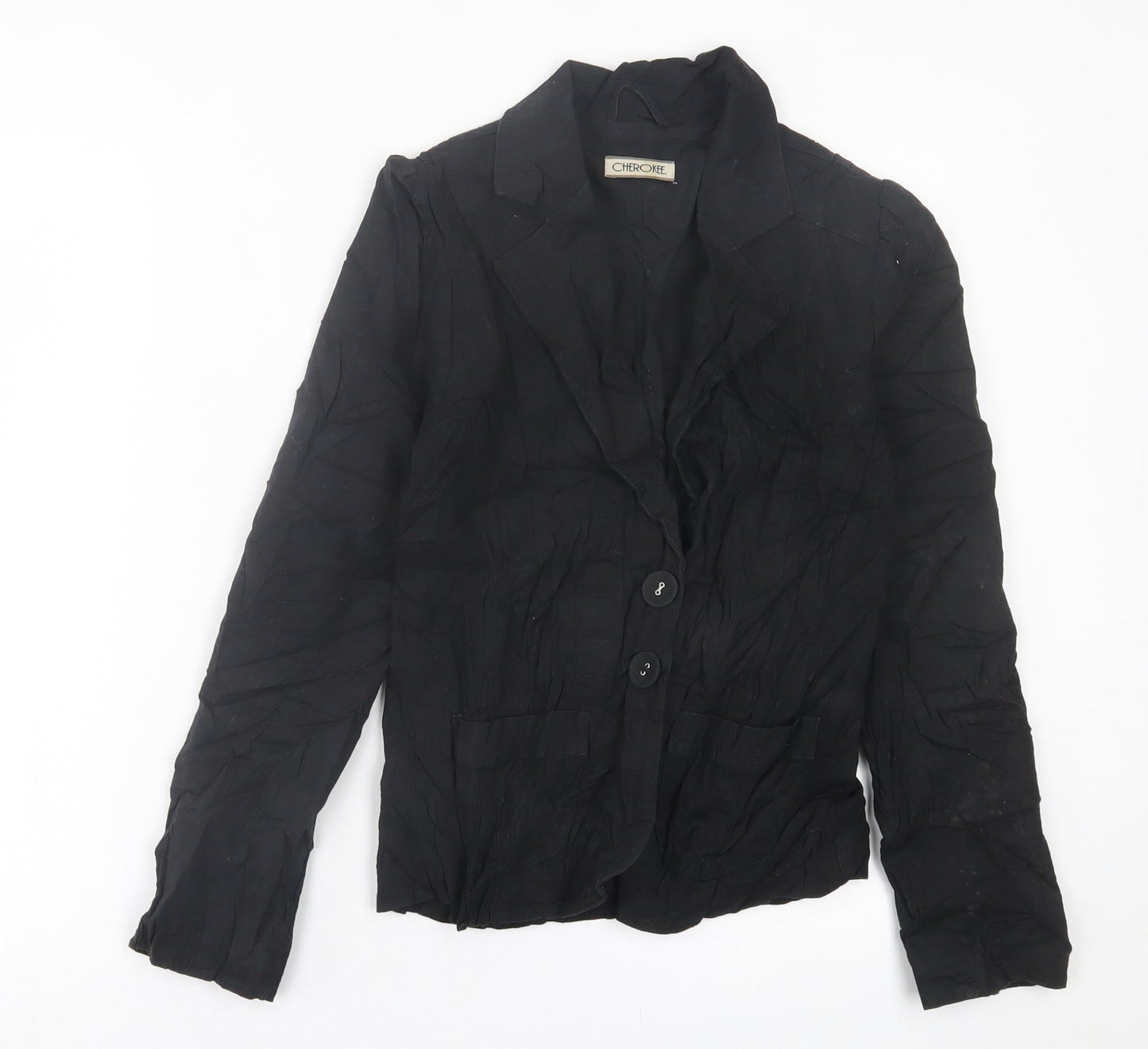 Cherokee Womens Black   Jacket Blazer Size 8  Button
