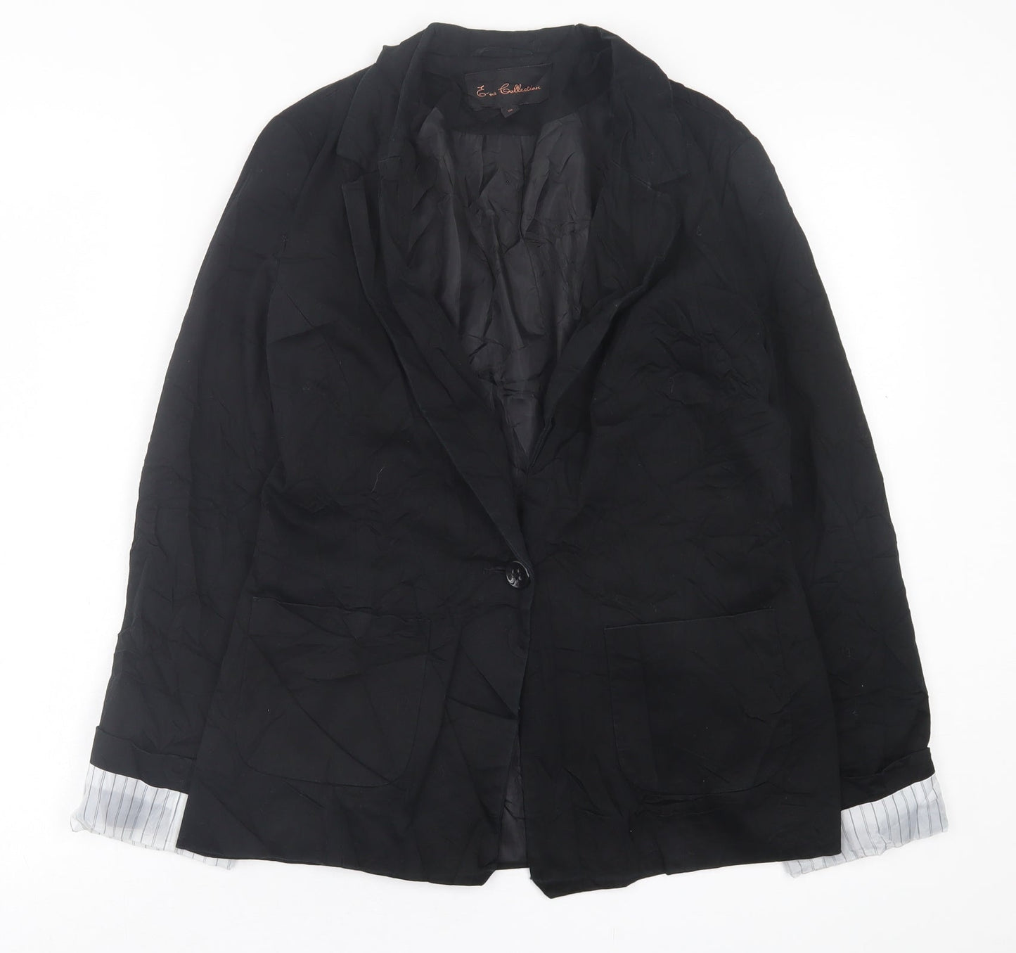 Evie Collection Womens Black   Jacket Blazer Size 10  Button