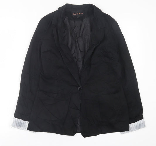 Evie Collection Womens Black   Jacket Blazer Size 10  Button