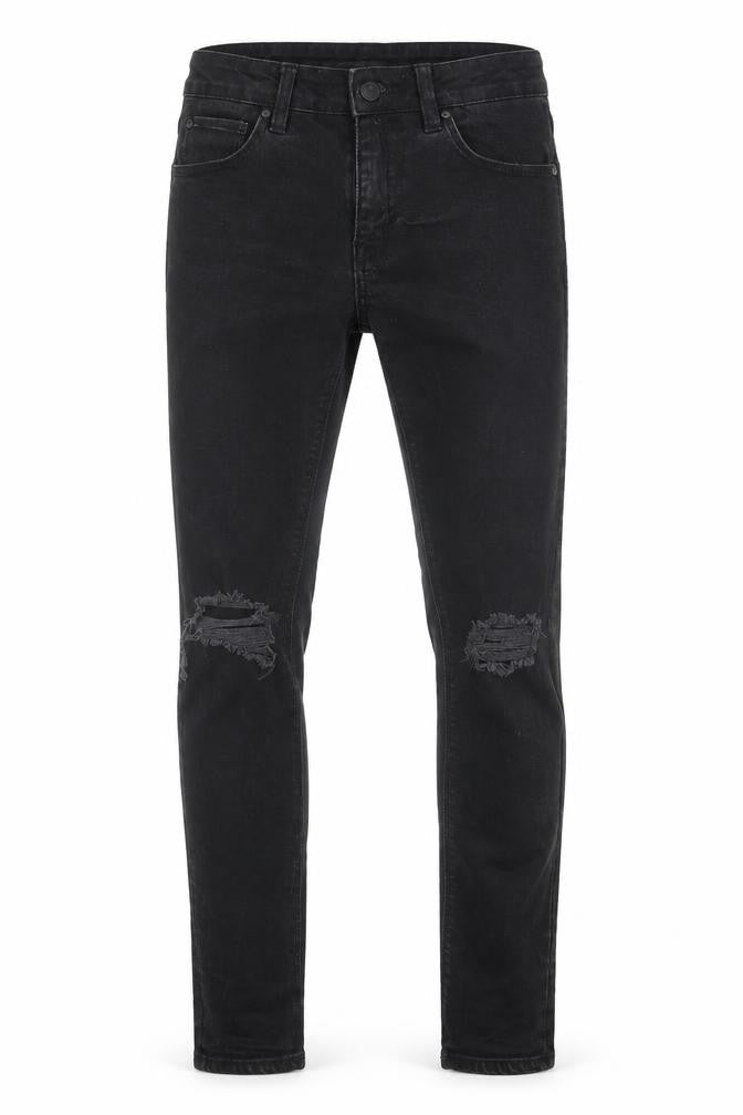 ASOS Mens Black  Cotton Skinny Jeans Size 28 in L30 in Regular Button - Short Leg