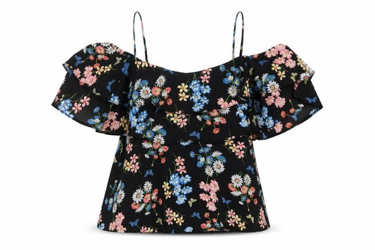 Atmosphere Womens Multicoloured Floral Polyester Basic Tank Size 8 Scoop Neck