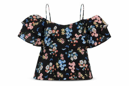 Atmosphere Womens Multicoloured Floral Polyester Basic Tank Size 8 Scoop Neck