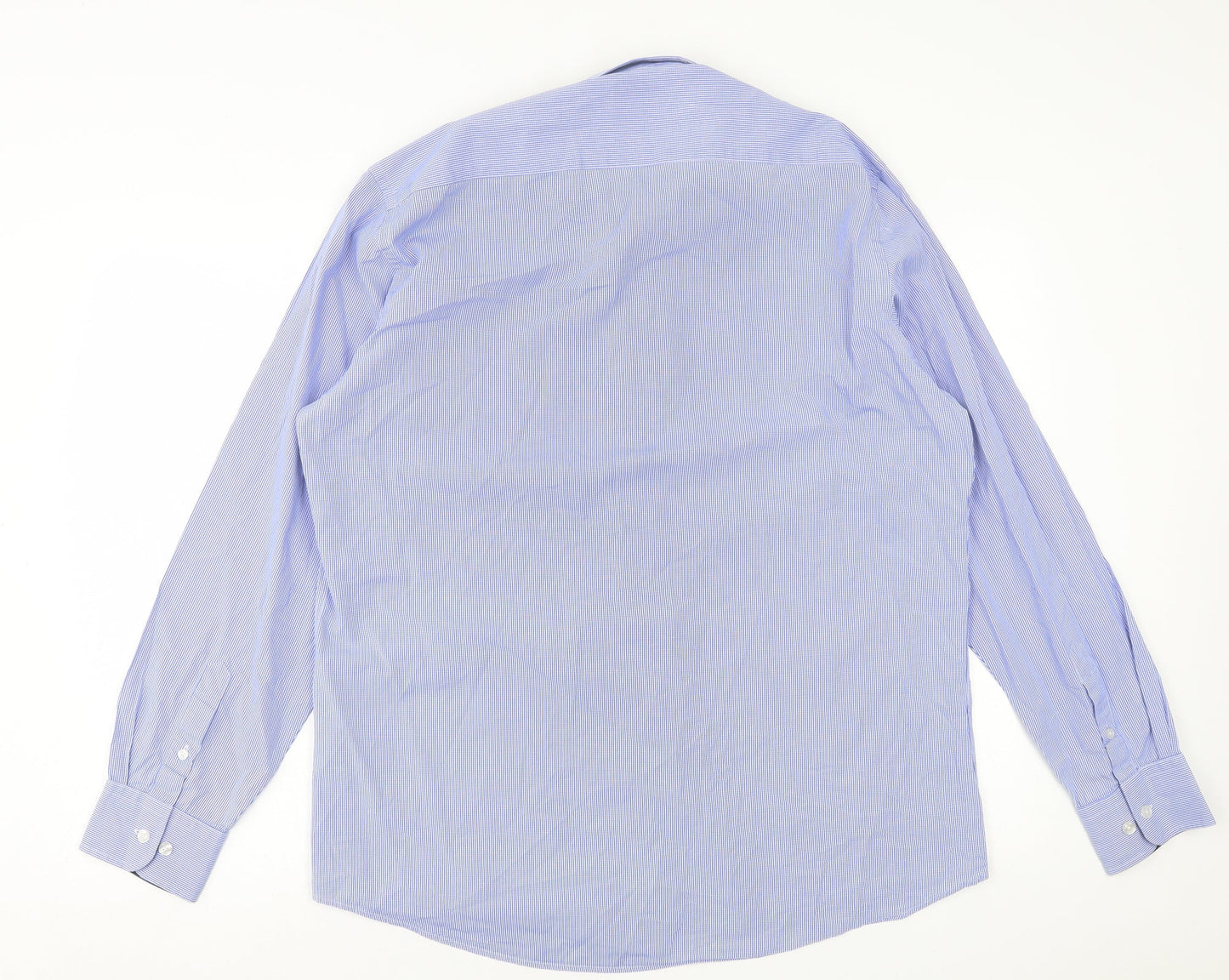 6th Sense Mens Blue Plaid Cotton  Button-Up Size XL Collared Button