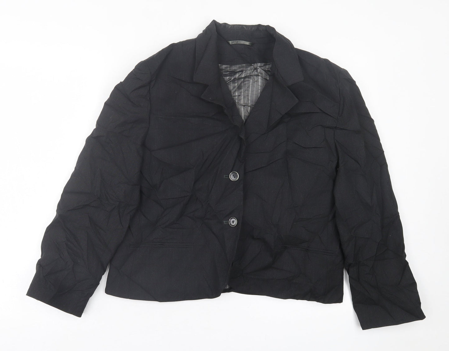 Waredrobe Womens Black   Jacket Blazer Size 14  Button