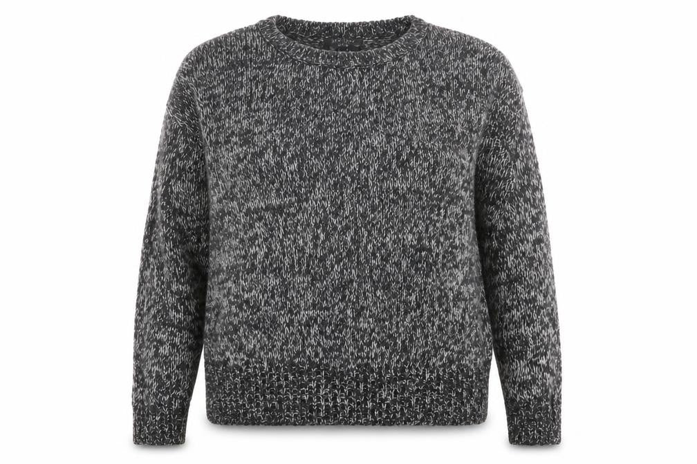 New Look Womens Black Crew Neck  Acrylic Pullover Jumper Size M