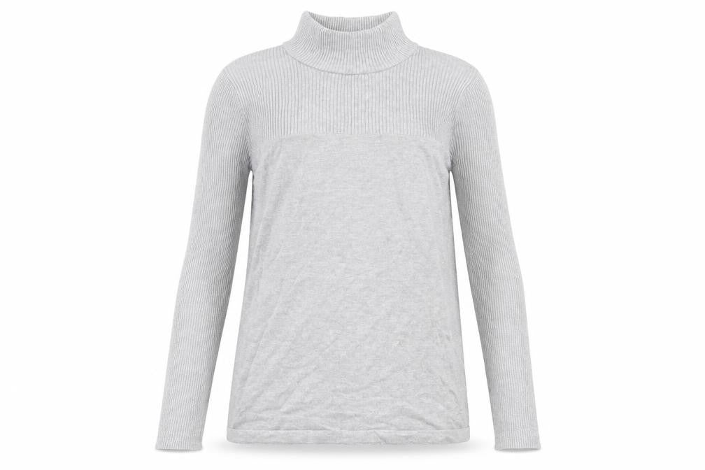Nutmeg Womens Grey High Neck  Viscose Pullover Jumper Size 10