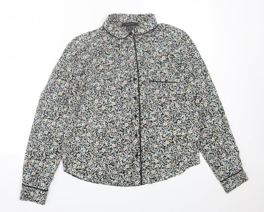 Atmosphere Womens Multicoloured Floral Polyester Basic Button-Up Size 10 Collared
