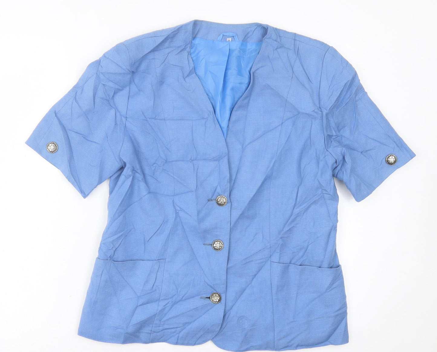 Preworn Womens Blue   Jacket Blazer Size 14  Button