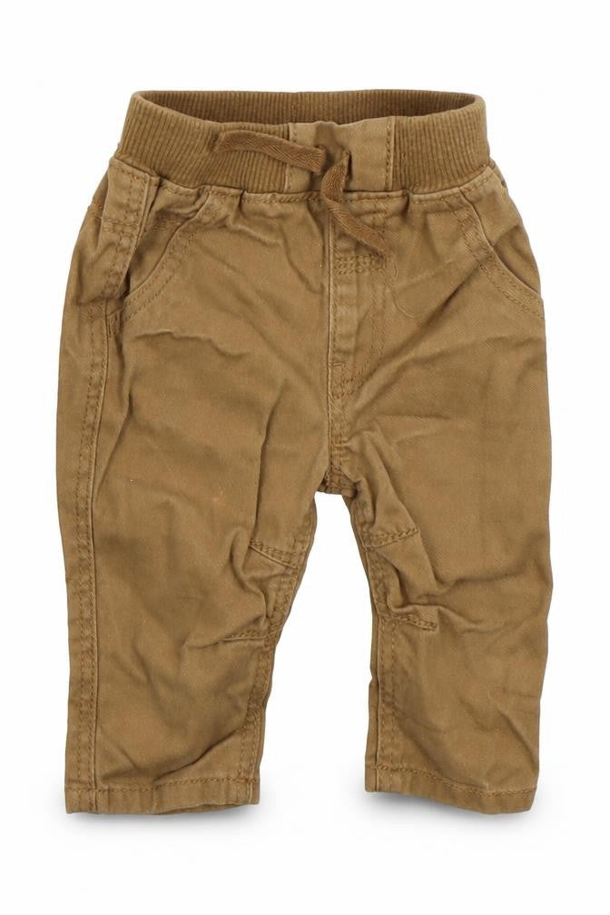 Georgr Boys Brown  Cotton Capri Jeans Size 0-3 Months  Drawstring