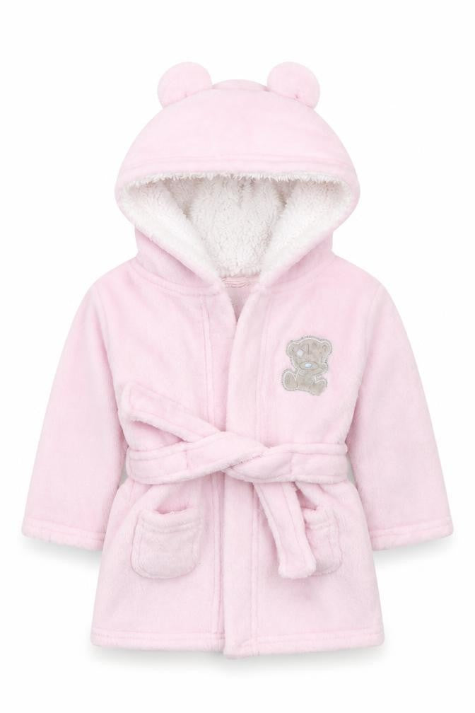 CBG Girls Pink Solid Polyester Kimono Robe Size 9-12 Months  Tie - Tatty Teddy