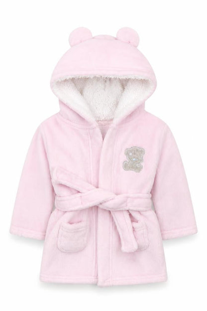 CBG Girls Pink Solid Polyester Kimono Robe Size 9-12 Months  Tie - Tatty Teddy