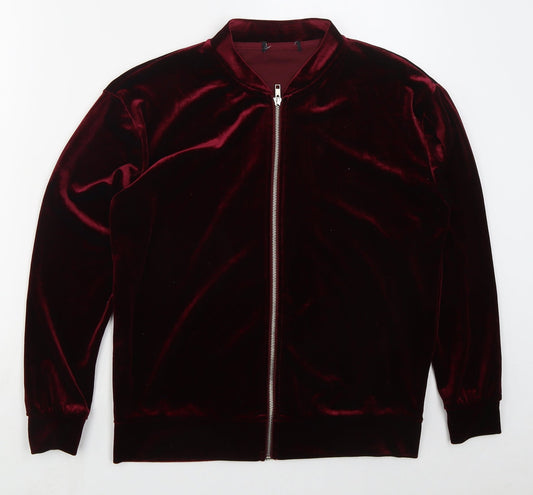 Atmosphere Womens Red  Polyester Full Zip Sweatshirt Size 14  Zip