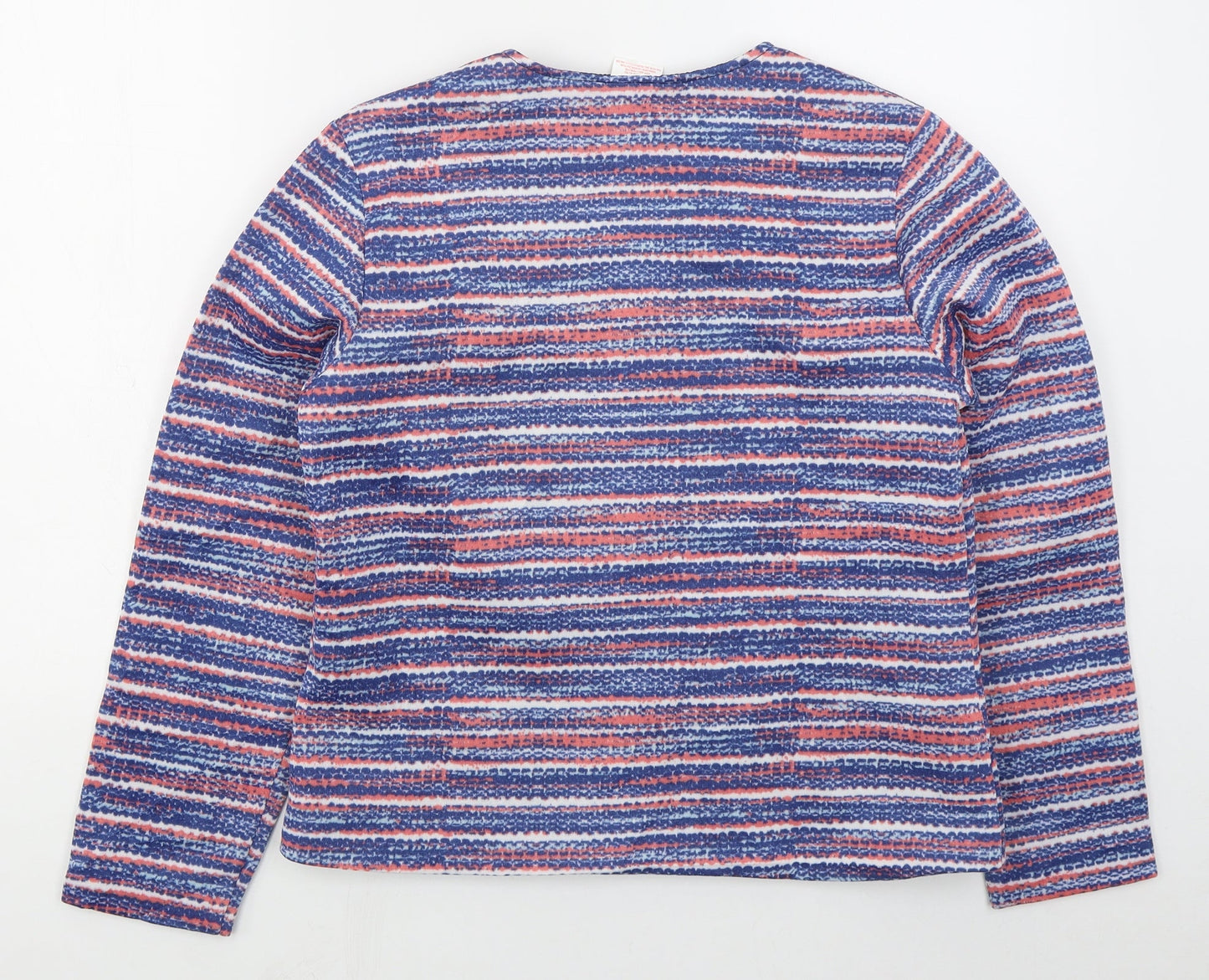 Anne De Lancay Womens Blue Geometric  Jacket  Size S