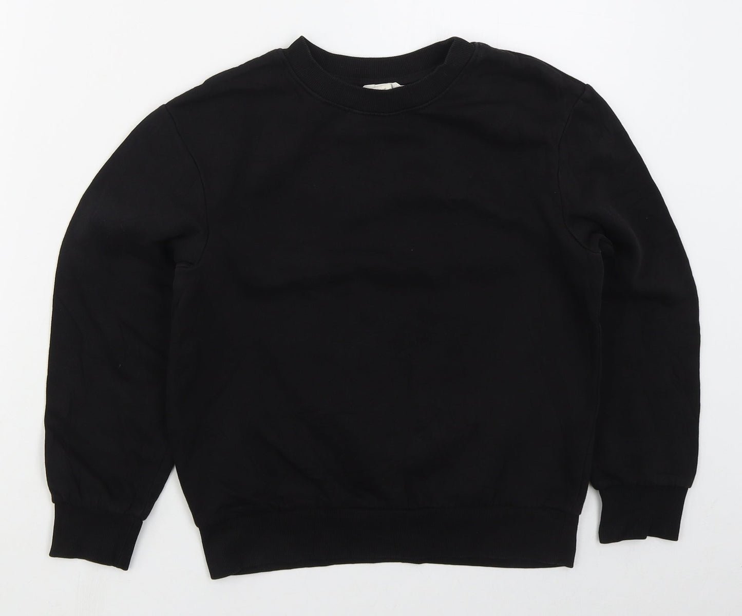 H&M Boys Black  Cotton Pullover Sweatshirt Size 9-10 Years  Pullover