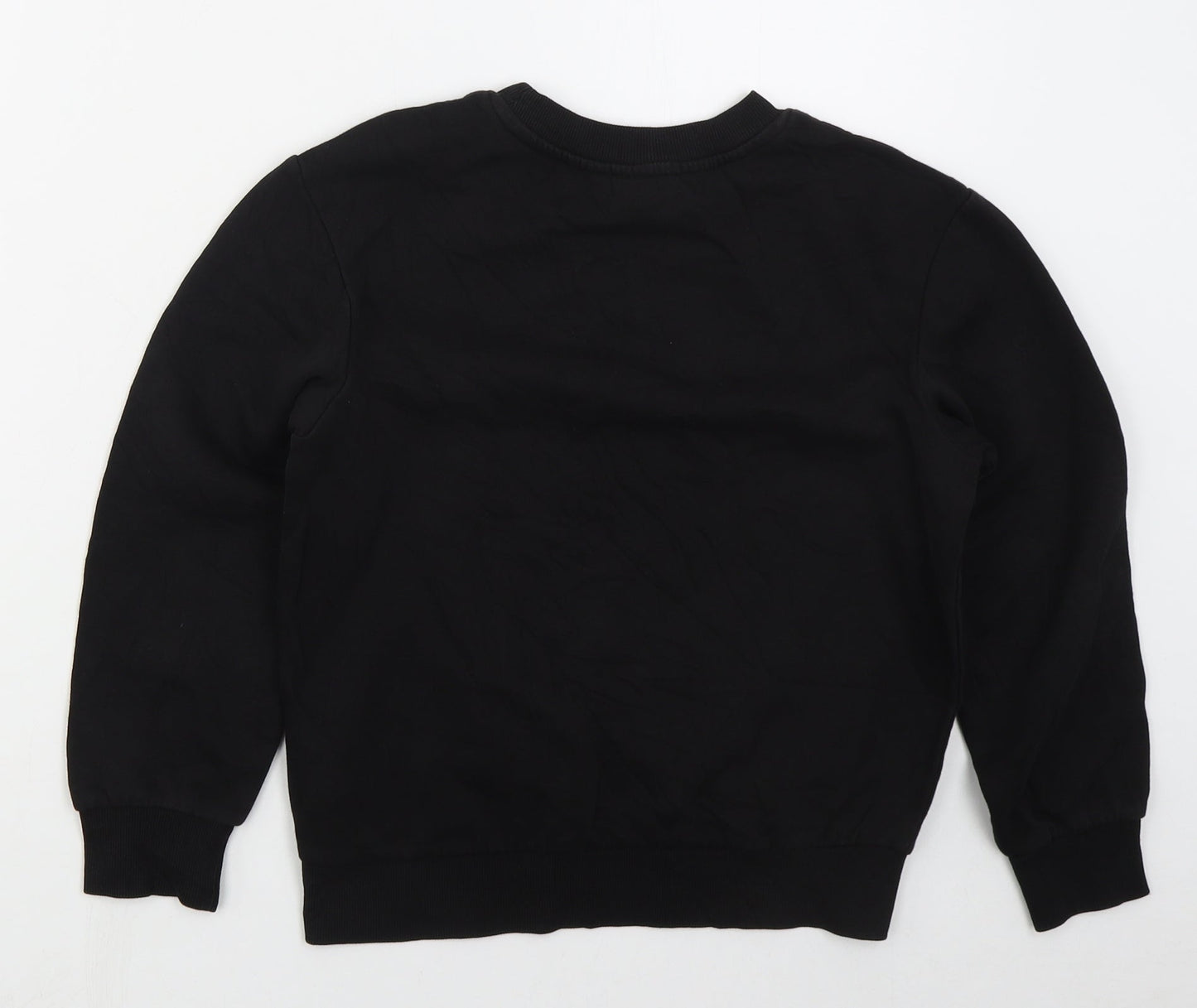 H&M Boys Black  Cotton Pullover Sweatshirt Size 9-10 Years  Pullover