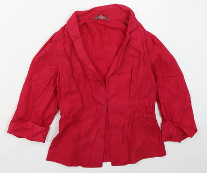 Marks & Spencer Womens Pink   Jacket  Size 10  Hook & Eye