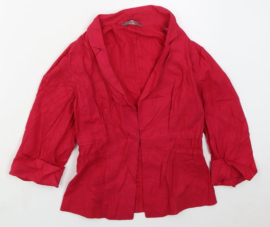 Marks and Spencer Womens Pink   Jacket  Size 10  Hook & Eye