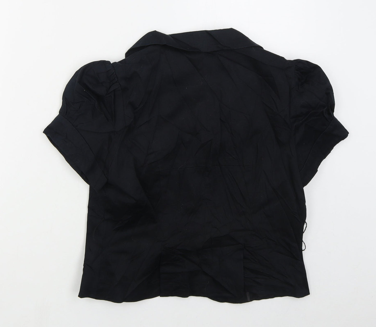 Warehouse Womens Black   Jacket  Size 12  Button