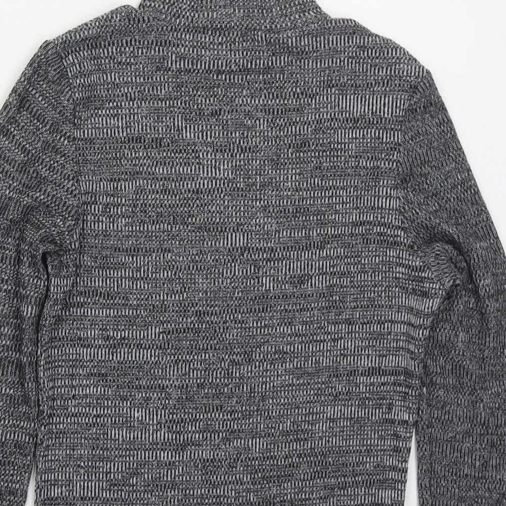 Primark Womens Grey Mock Neck  Viscose Pullover Jumper Size 10