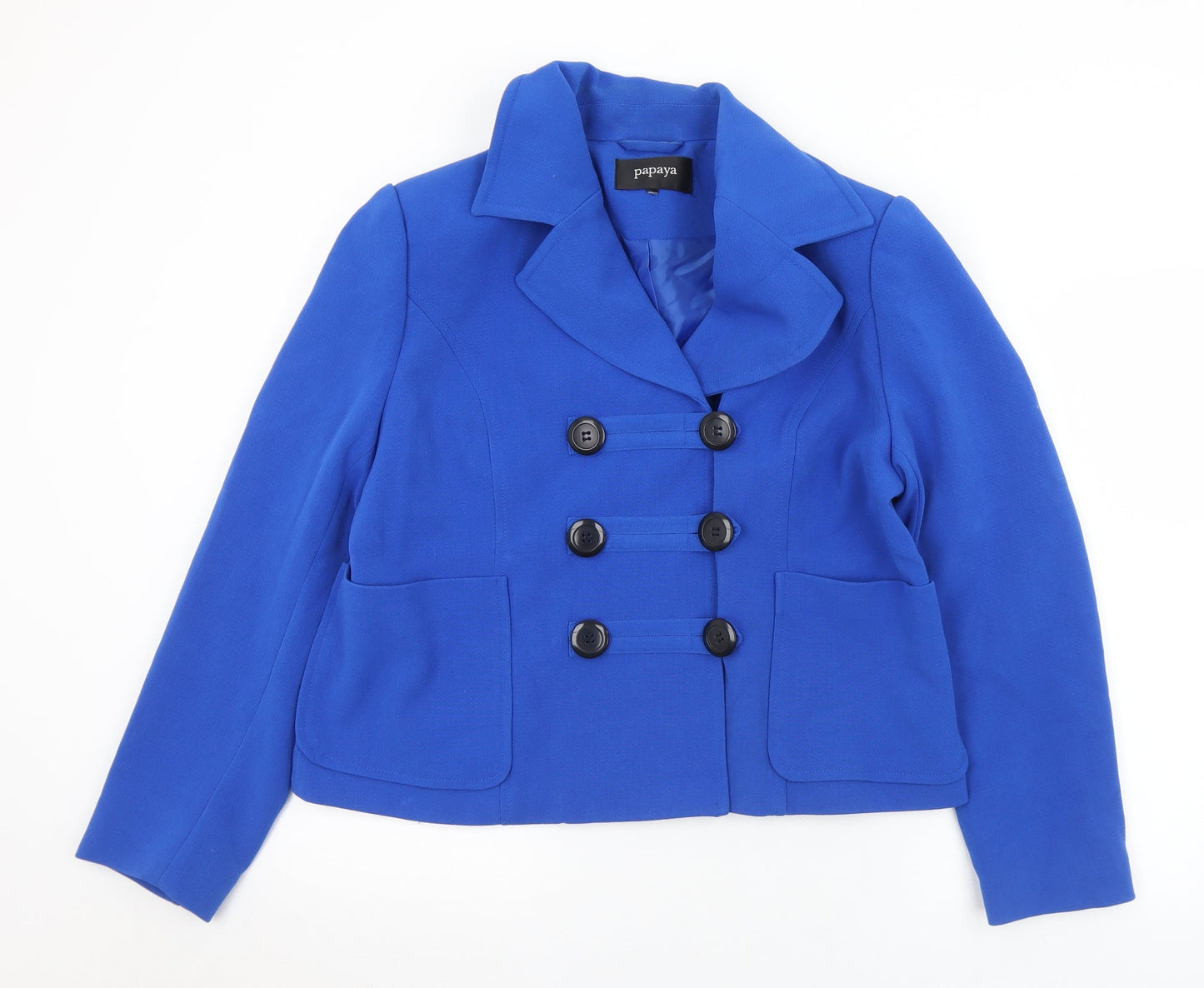 Papaya Womens Blue   Jacket  Size S  Button