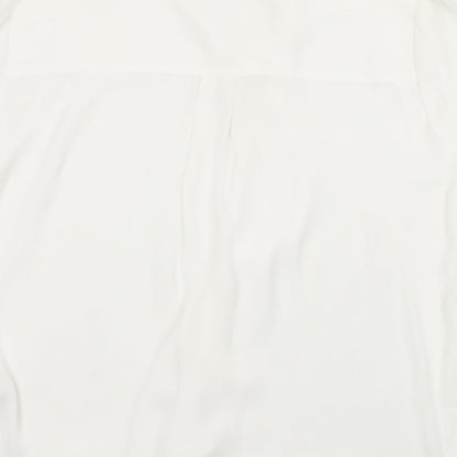 Monsoon Womens White  Polyester Basic Blouse Size 12 Henley