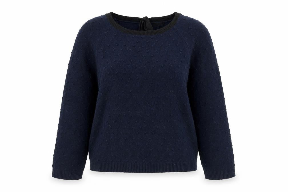Topshop Womens Blue Round Neck  Acrylic Pullover Jumper Size 10