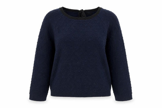 Topshop Womens Blue Round Neck  Acrylic Pullover Jumper Size 10