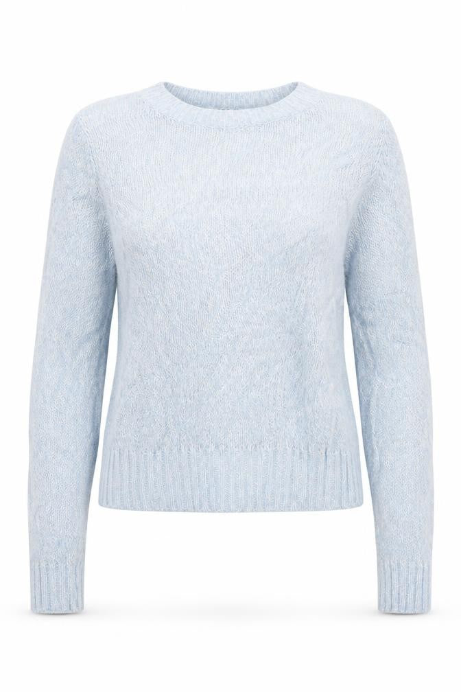 Divided Womens Blue Round Neck  Acrylic Pullover Jumper Size XS
