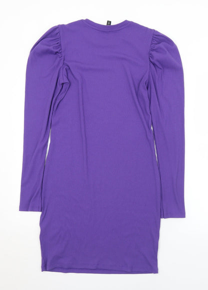 Preloved Divided Womens Purple Crew Neck  Polyester Pullover Jumper Size M - Back