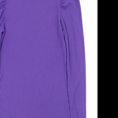 Preloved Divided Womens Purple Crew Neck  Polyester Pullover Jumper Size M - Detail