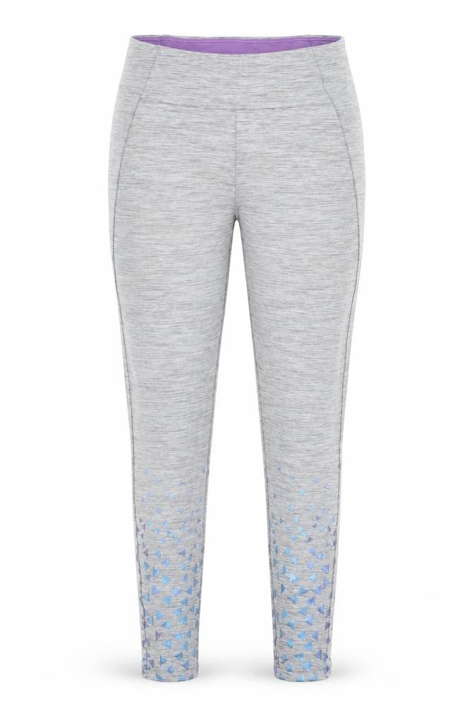 Dunnes Stores Girls Grey Geometric Polyester Jogger Trousers Size L L23 in Regular