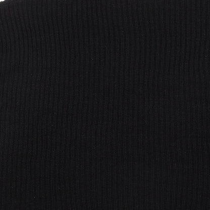 Bershka Womens Black Round Neck  Acrylic Pullover Jumper Size M